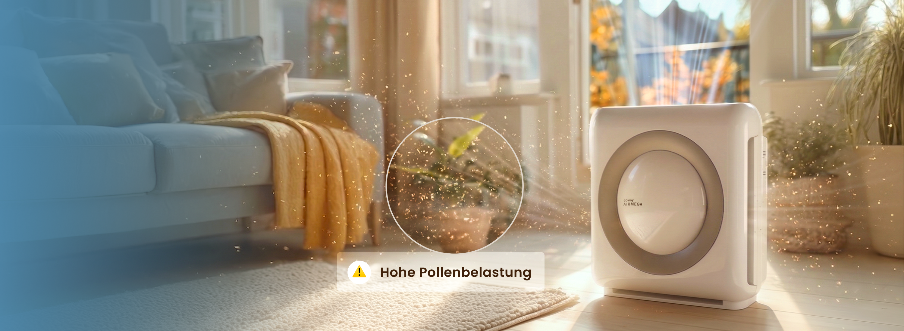 Frische Luft genießen.
Pollen draußen lassen.